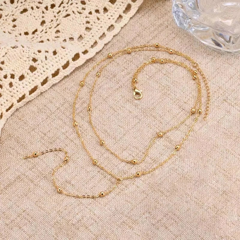 Gold Layered Lariat Necklace
