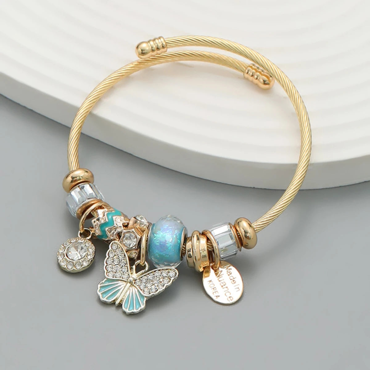 Multi Charm Open Bead Bracelet