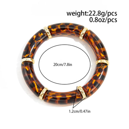Vintage Leopard Stack Bracelet Set
