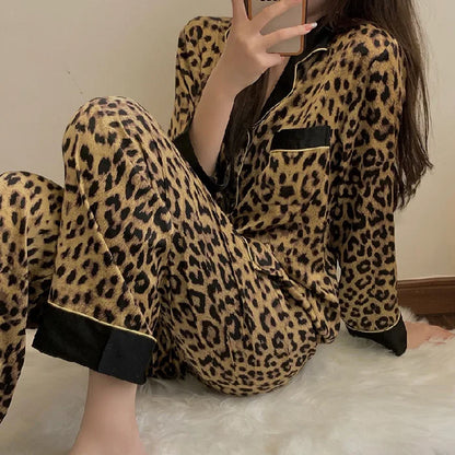 Leopard Print Pajama Set