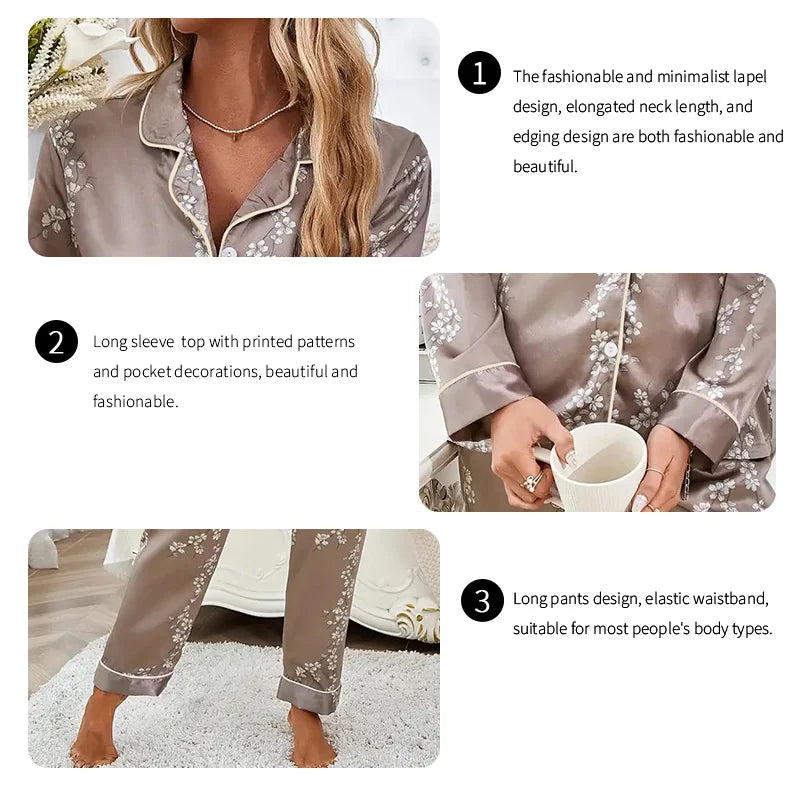 Satin Button-Up Pajama Set