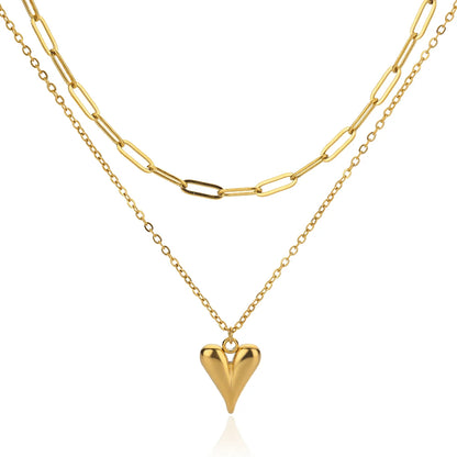 Heart Pendant Stainless Choker