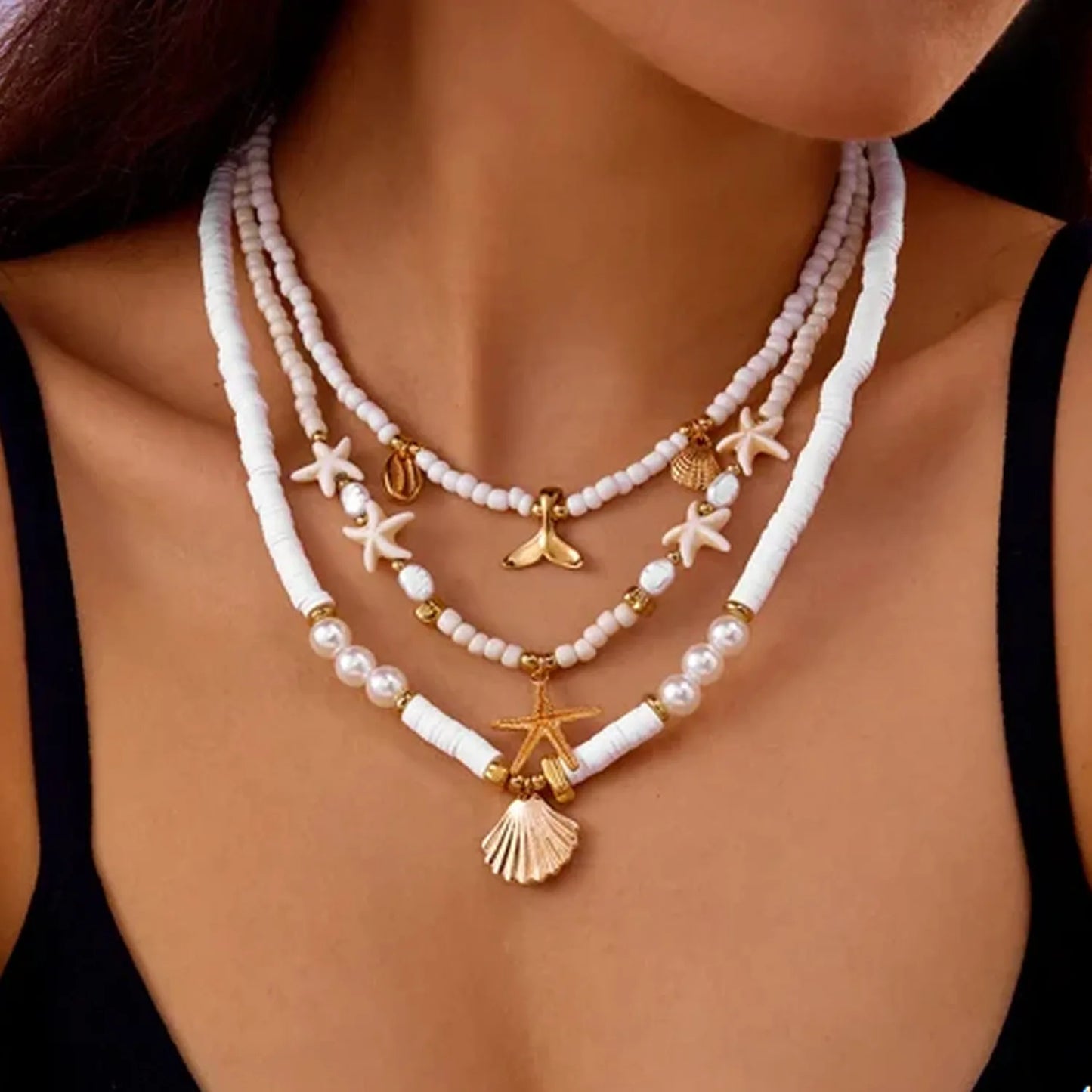 Boho Shell Starfish Choker