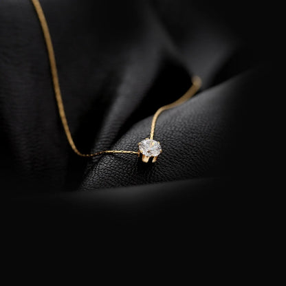 Minimal Gold Inlaid Clavicle Necklace