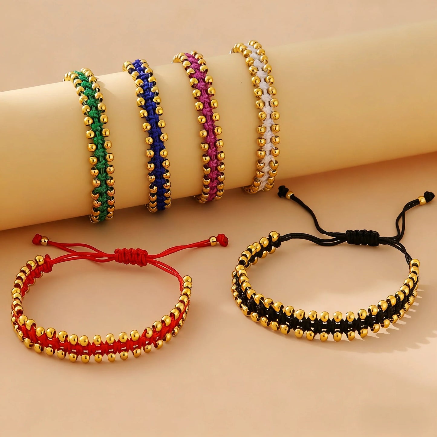 Handmade Gold Bead Bracelet