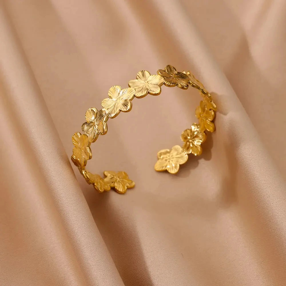 Classic Gold Open Cuff Bangle