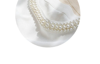 Korea Knitted Beaded Tank Top