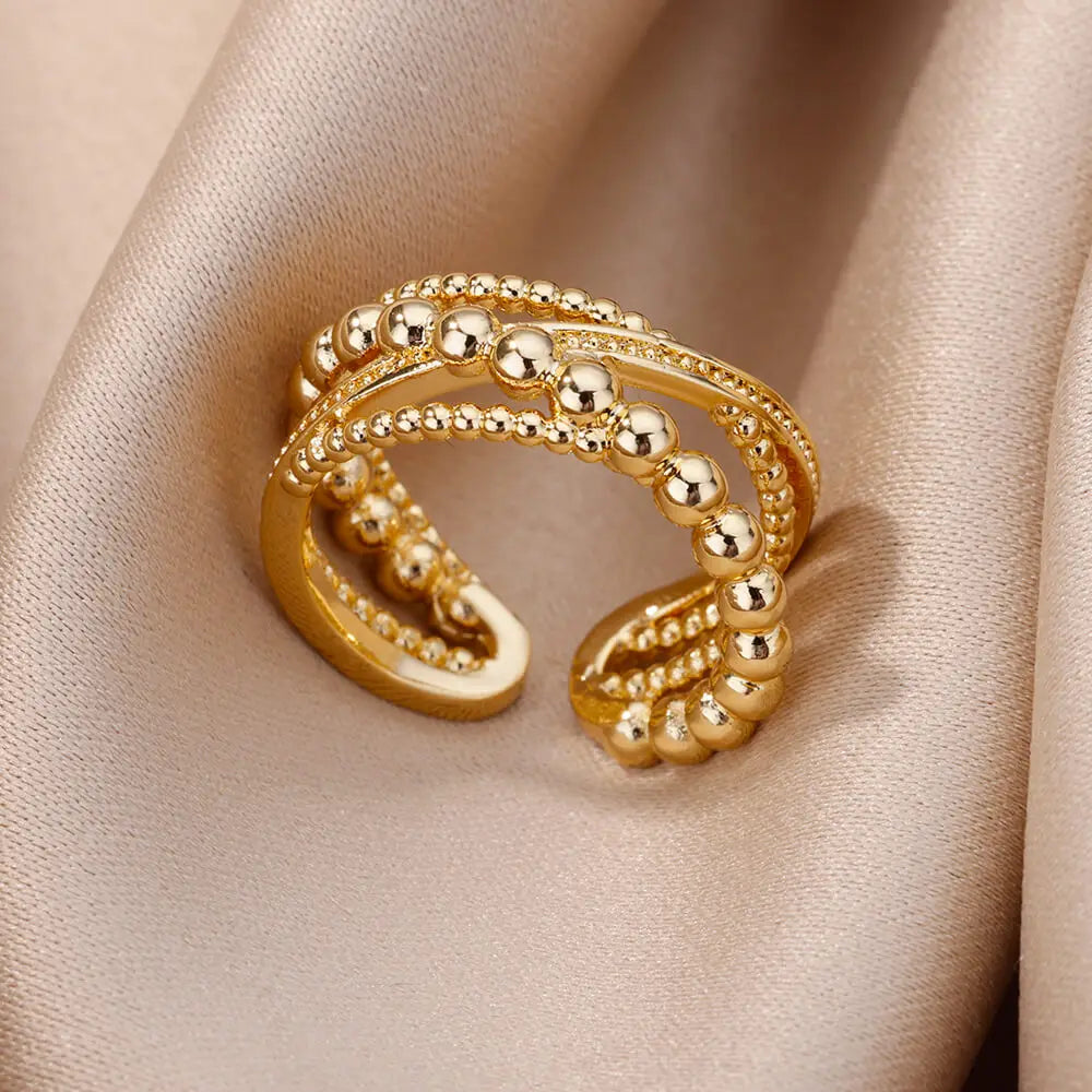 Twist Cross Open Ring