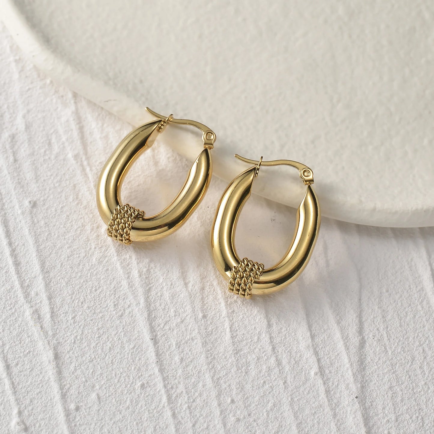 Geometric Gold Stainless Earrings
