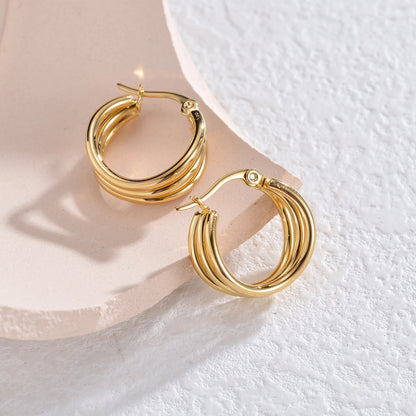 Geometric Gold Stainless Earrings