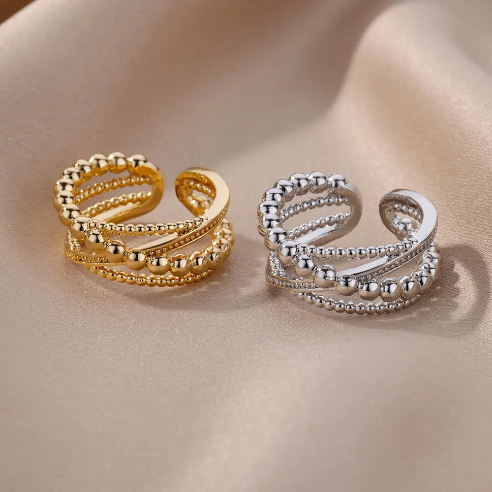 Twist Cross Open Ring