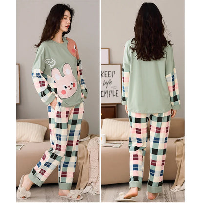 Cartoon Long Sleeve Pajama Set