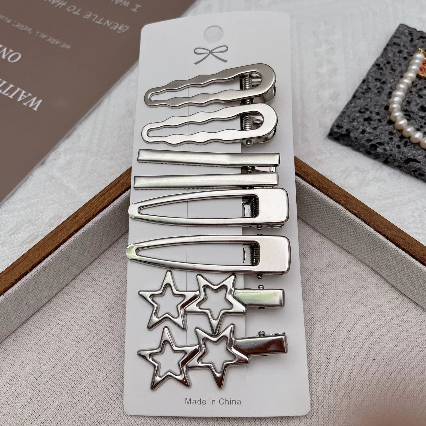 Y2K Silver Duckbill Hair Clip