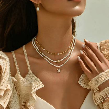 Boho Shell Starfish Choker