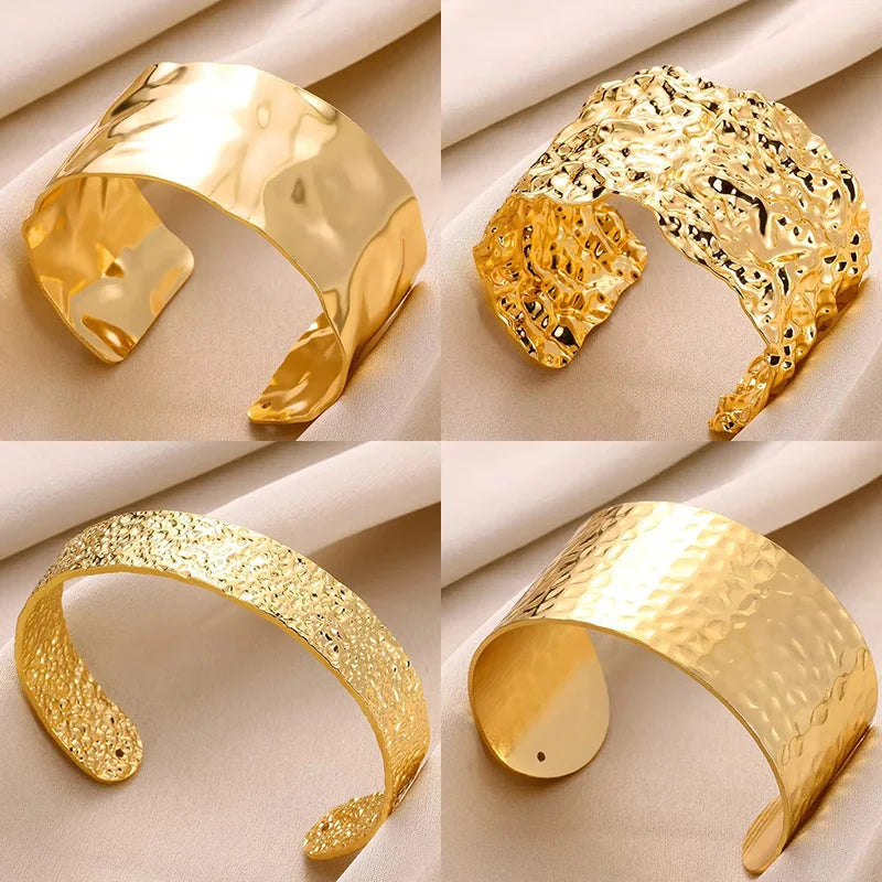 Classic Gold Open Cuff Bangle