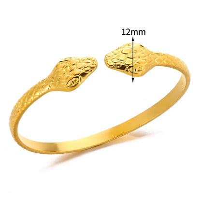 Vintage Snake Gold Bangle
