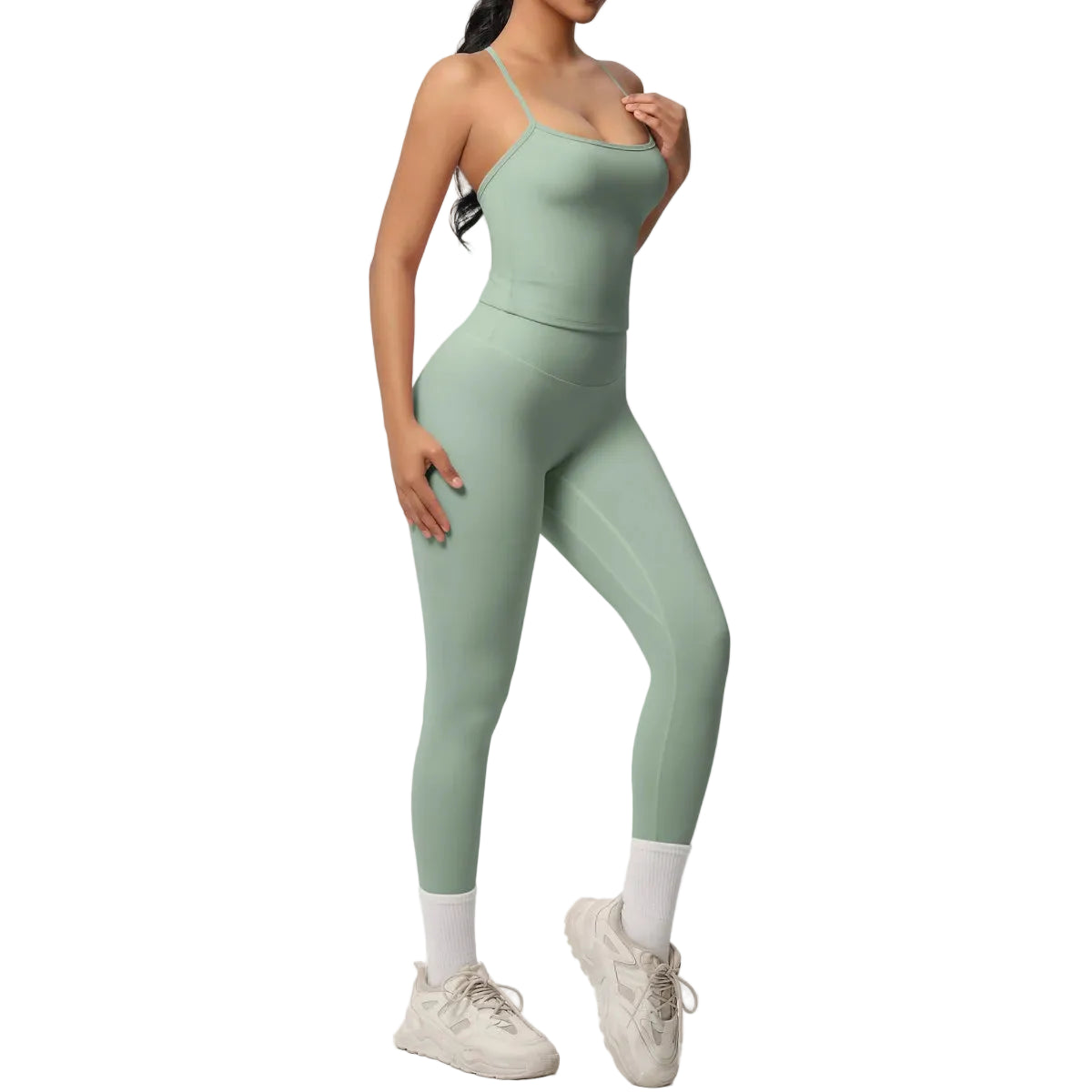 Halter Yoga Top & Shorts Set
