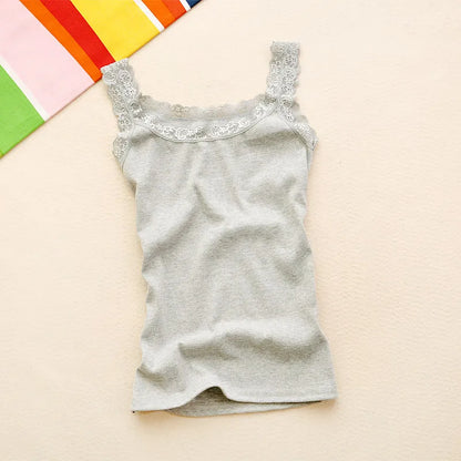 Lace Patchwork Bodycon Tank Top