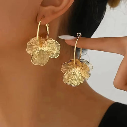 Vintage Butterfly Flower Earrings