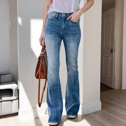 High Waist Flared Denim Jeans