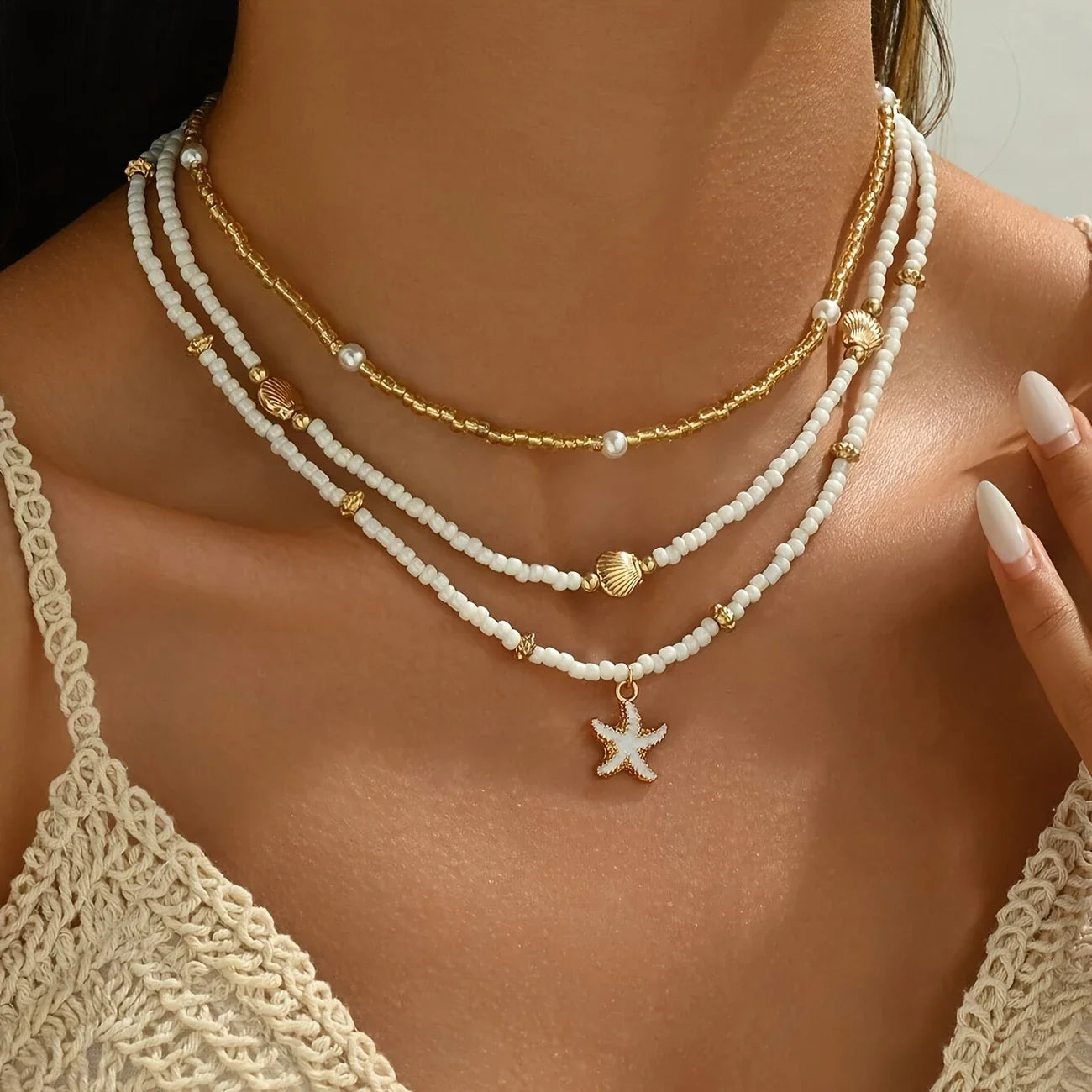 Boho Shell Starfish Choker