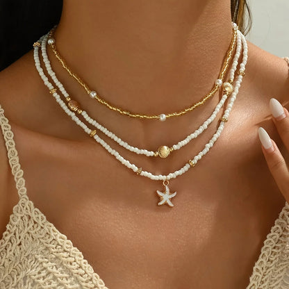 Boho Shell Starfish Choker