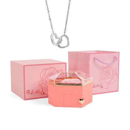 Custom Name Heart Necklace Gift Set
