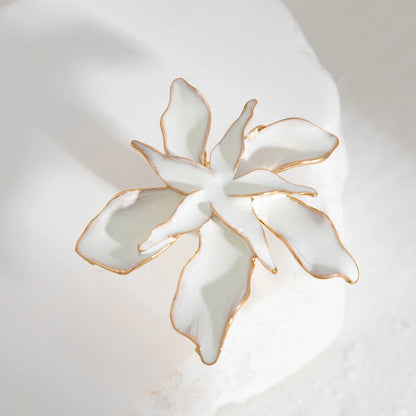 Floral Drip Oil Adjustable Ring