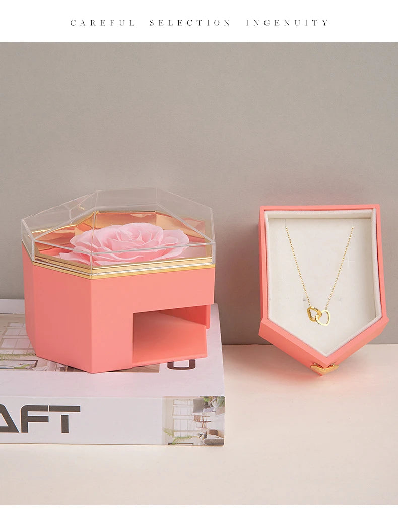 Custom Name Heart Necklace Gift Set
