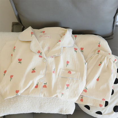 Cherry Print Pajama Set