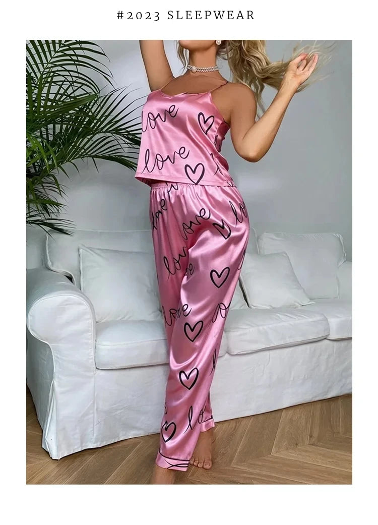 Women’s Satin Cami Pajama Set