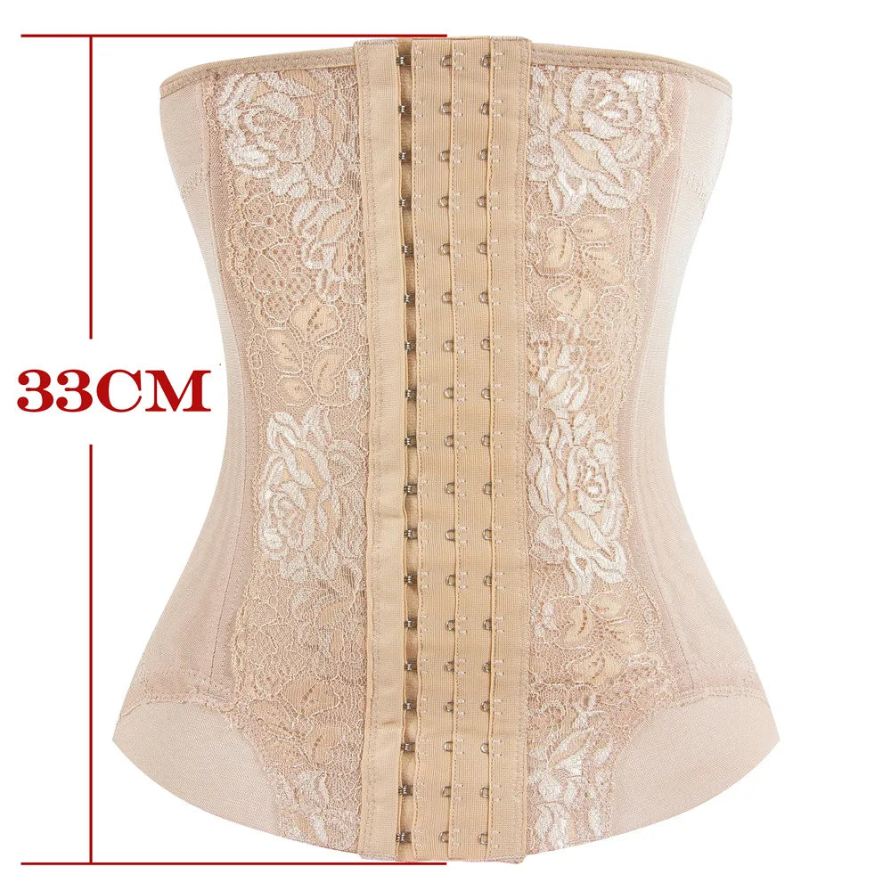 Mesh Embroidered Waist Trainer Corset