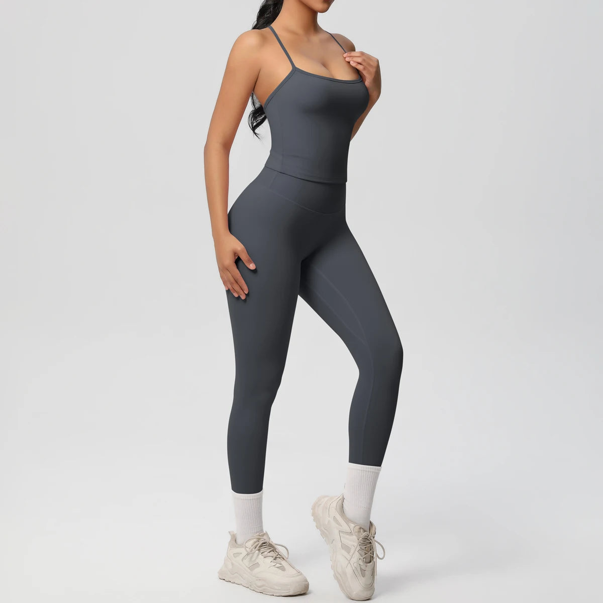 Halter Yoga Top & Shorts Set
