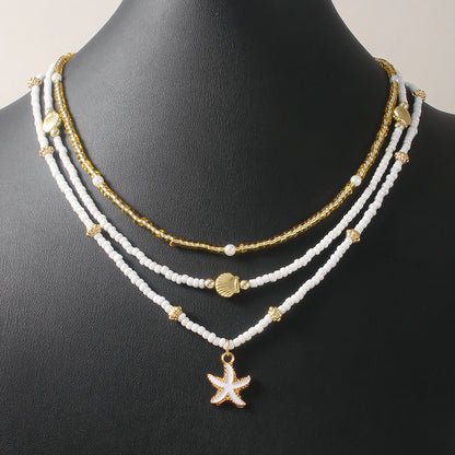 Boho Shell Starfish Choker