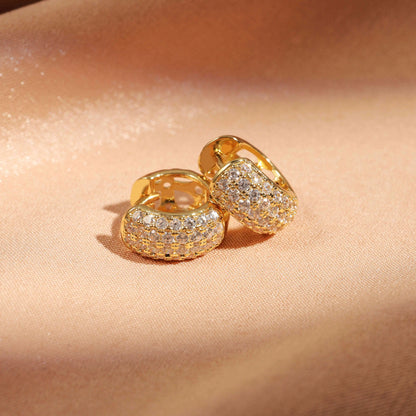 Love Round Zircon Earrings