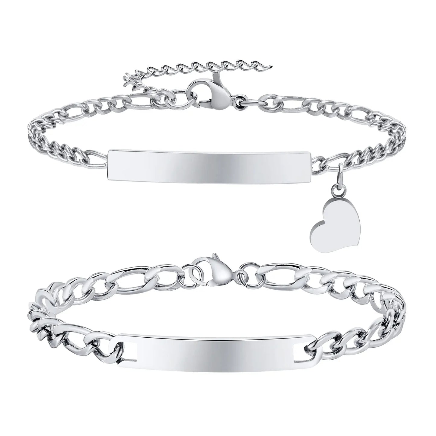 Custom Heart Engraved Bracelet