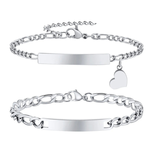 Custom Heart Engraved Bracelet