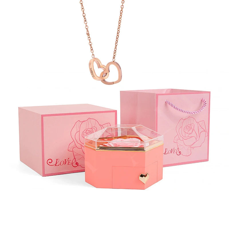 Custom Name Heart Necklace Gift Set
