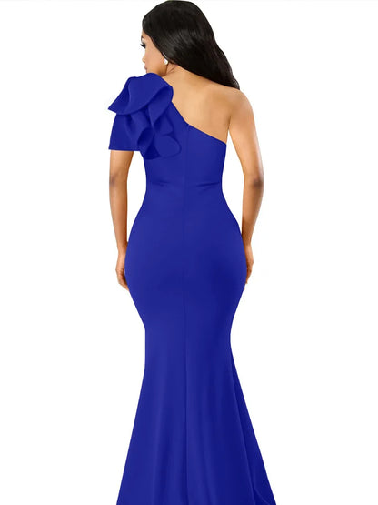 One-Shoulder Split Summer Dress