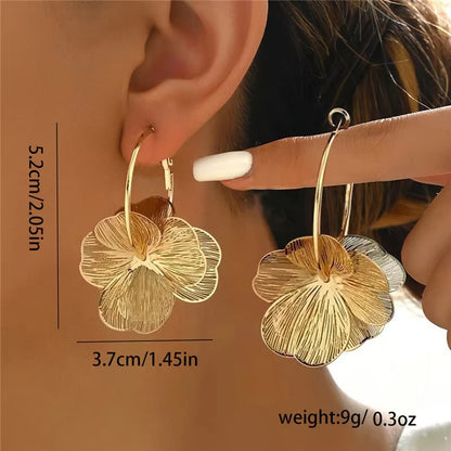 Vintage Butterfly Flower Earrings