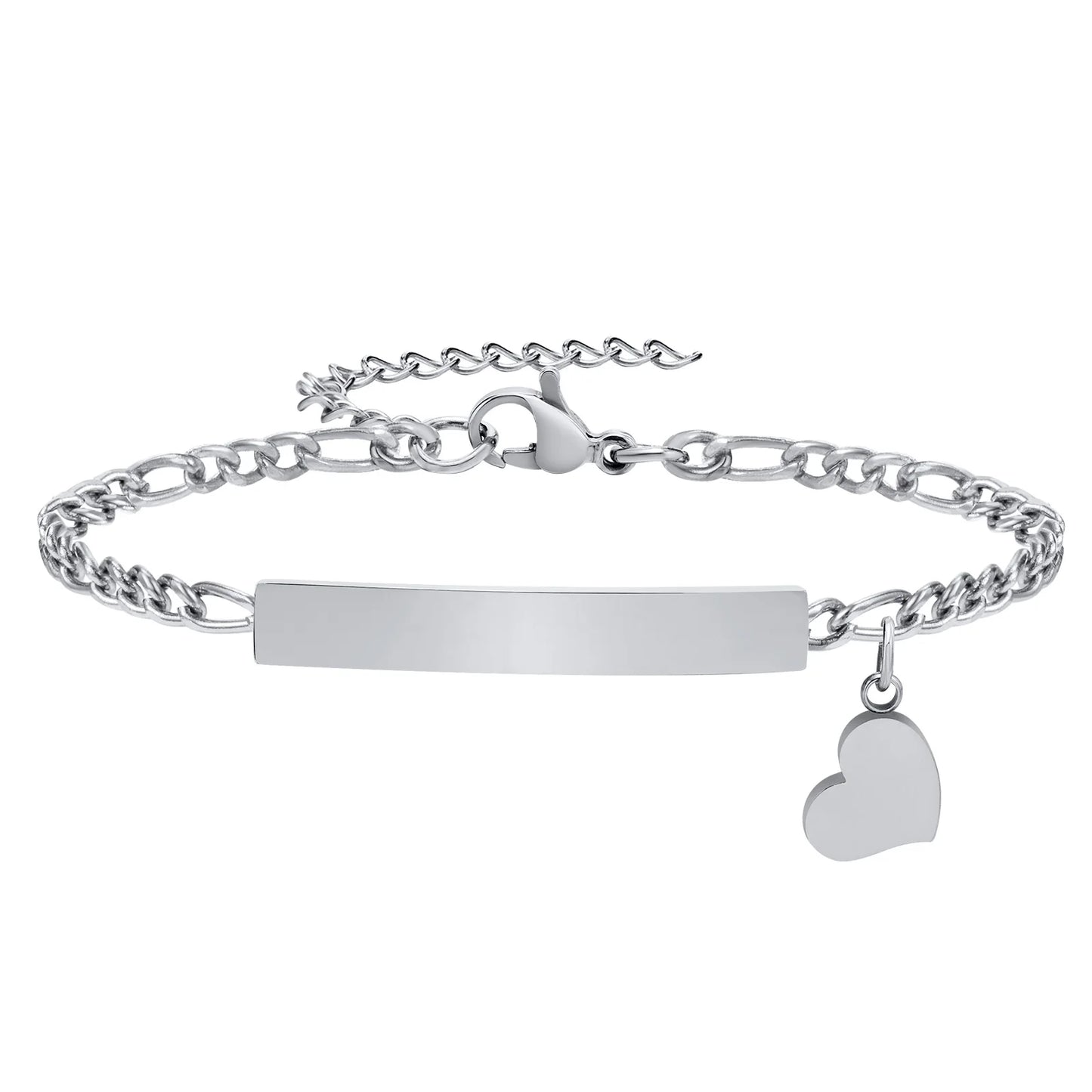 Custom Heart Engraved Bracelet