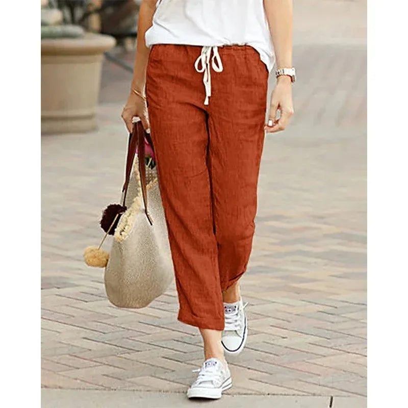 Y2K Black Cotton Drawstring Pants