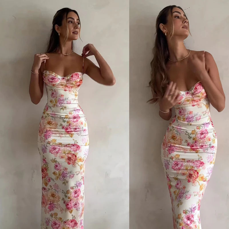 Floral Spaghetti Strap Mini Dress