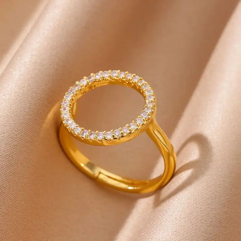 Zircon Hollow Round Ring