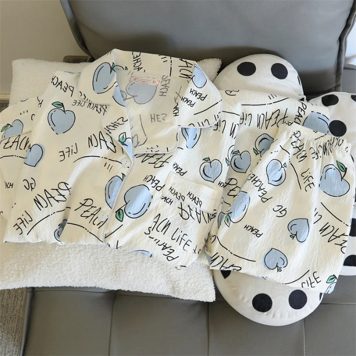 Cherry Print Pajama Set