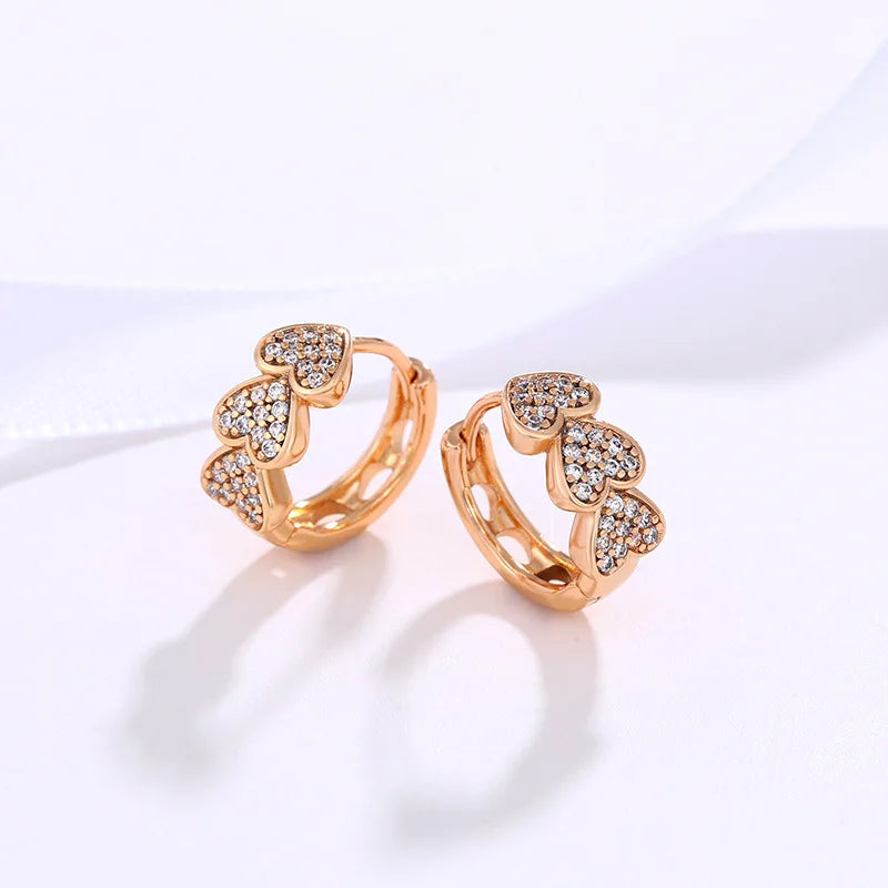 Love Round Zircon Earrings