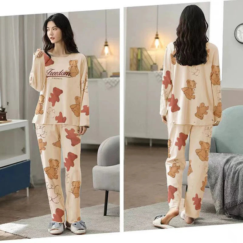 Cartoon Long Sleeve Pajama Set