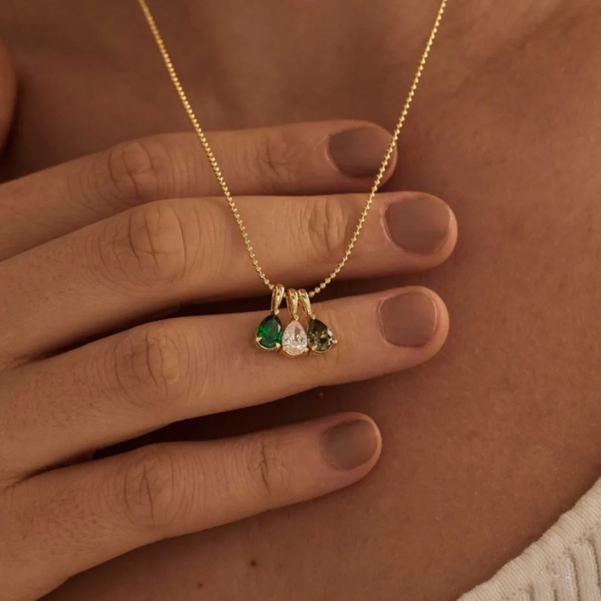 December Birthstone Pendant Necklace