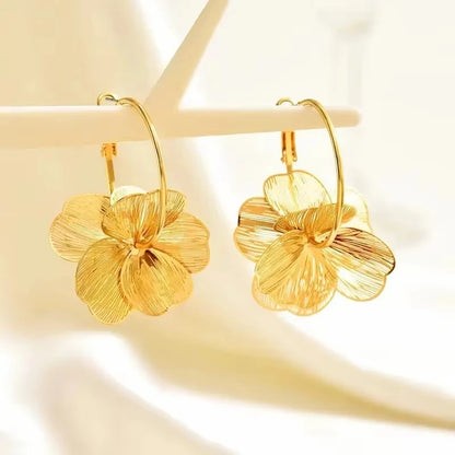 Vintage Butterfly Flower Earrings