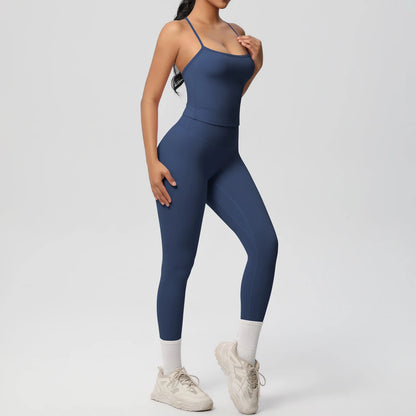 Halter Yoga Top & Shorts Set